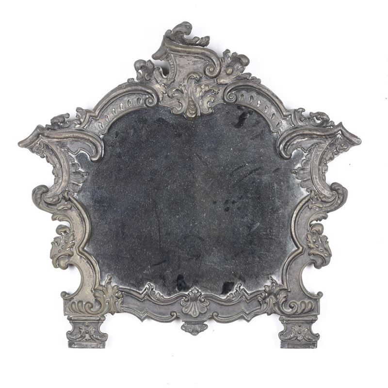 Specchierina in metallo da cartagloria  - Auction Antique - Cambi Casa d'Aste