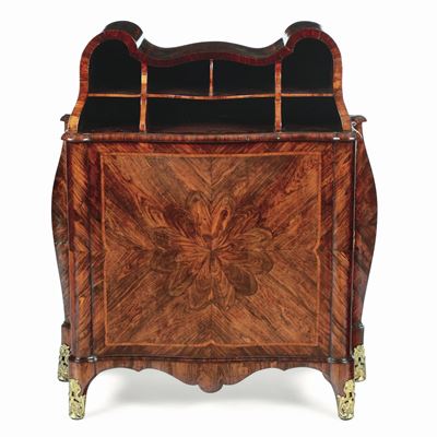 Cartonnier da Diplomatica Lastronato, Intarsiato e Filettato in Palissandro e Bois De Rose. Genov...