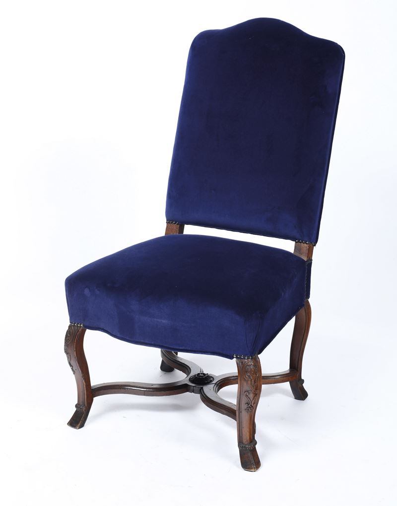 Sedia in legno intagliato. XVIII-XIX secolo  - Asta Antiquariato  - Cambi Casa d'Aste