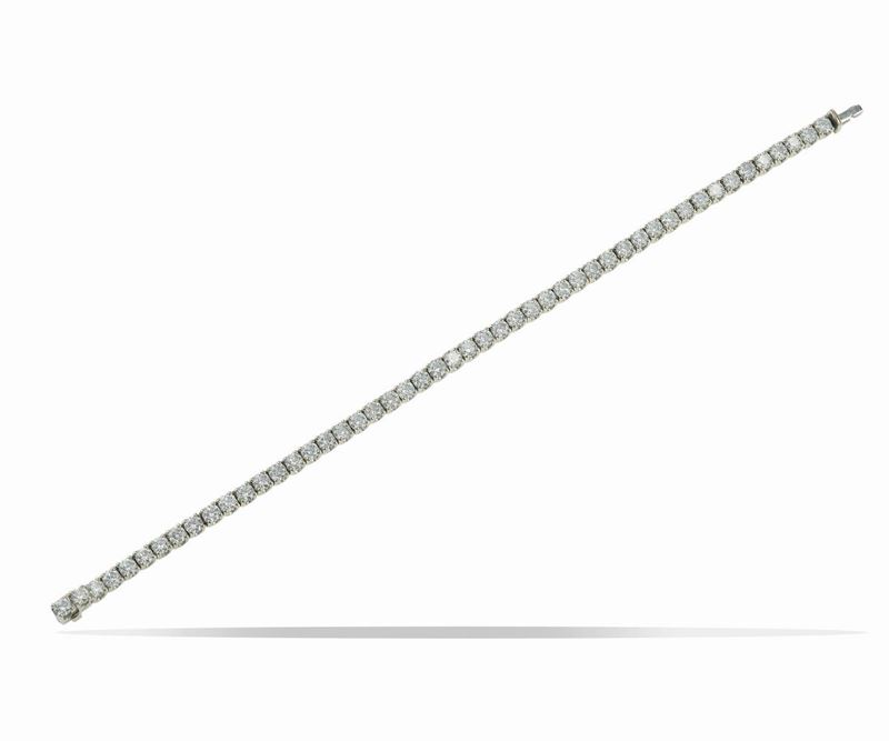 Diamond line bracelet  - Auction Fine Jewels - Cambi Casa d'Aste