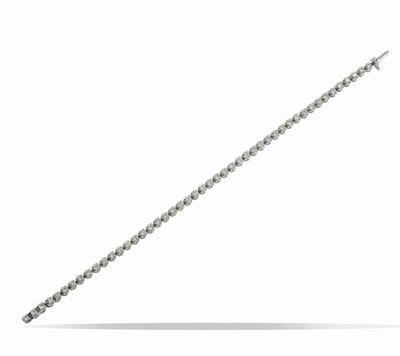 Bracciale con diamanti, montatura in oro bianco 750/1000