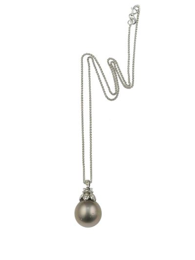 Girocollo con Perla Tahiti e Diamanti