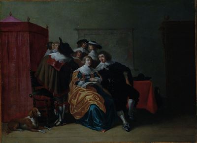 Elegante Compagnia in un Interno