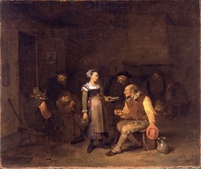 Interni di Osteria con Scene di Genere