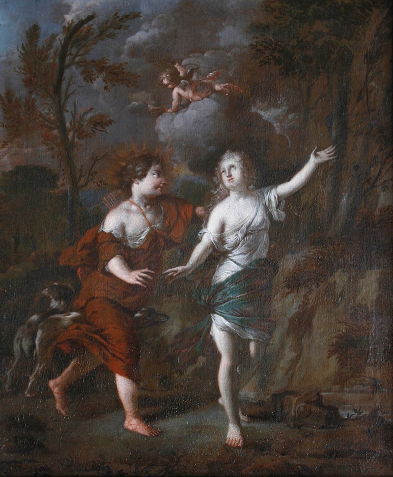 Johannes Voorhout : Diana e Callisto  - olio su tela - Asta Dipinti Antichi - Cambi Casa d'Aste