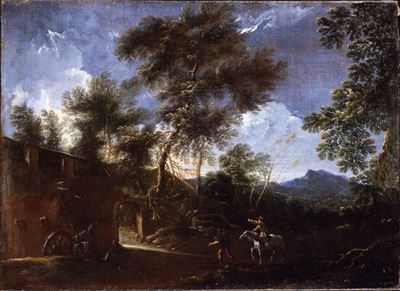 Paesaggio con Rustico e Viandante