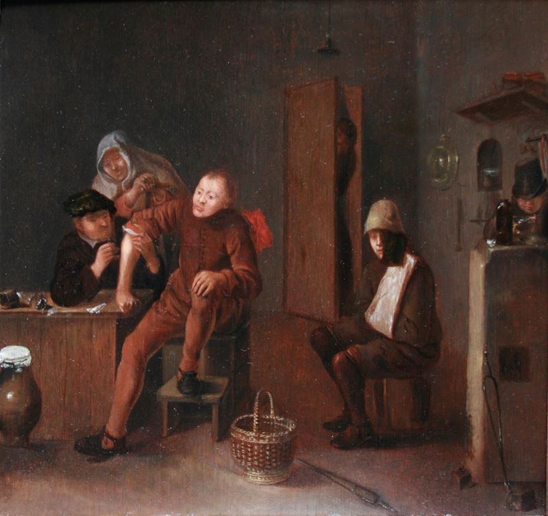 Anthoni Victoryns : Visita dal medico  - olio su tavola - Auction Old Masters - Cambi Casa d'Aste