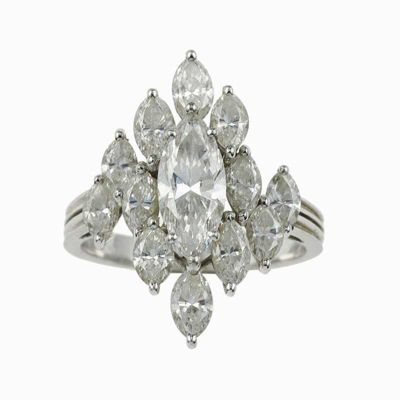 Marquise-cut diamond ring  - Auction Fine Jewels - Cambi Casa d'Aste