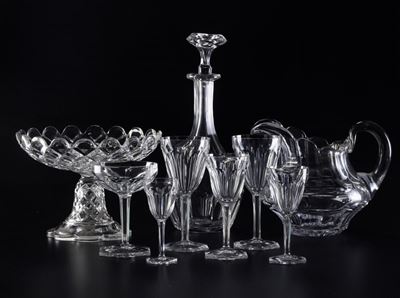 Servizio di Calici “harcourt”francia, Manifattura Baccarat, Prima Metà del XX Secolo