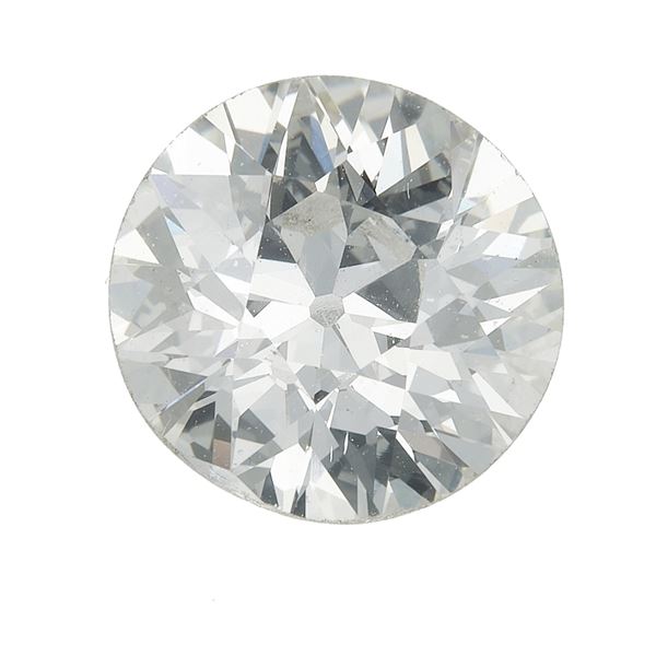 Old European cut diamond, weight 2.10 carats, color L, clarity VS2, fluorescence medium. Gemmological Report R.A.G. Torino n. DV23188