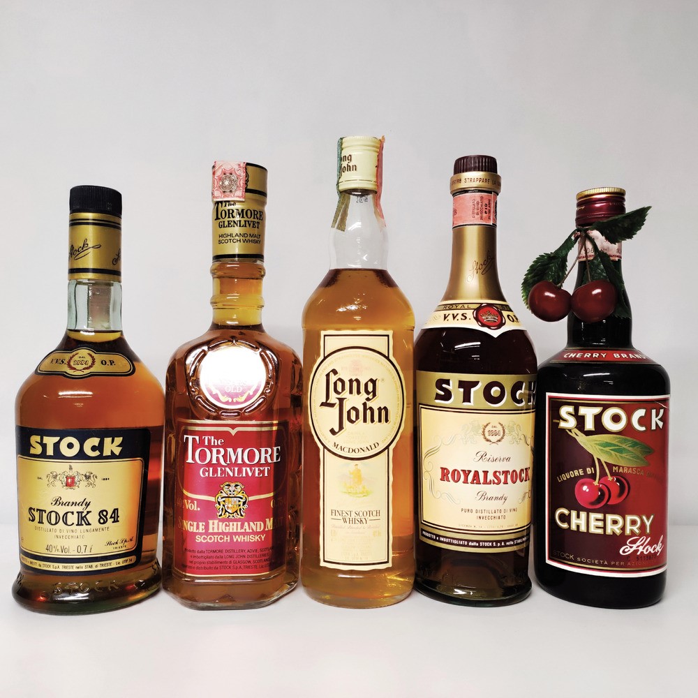 Royalstok Brandy, Cherry Stock, Long John, Tormore Glenlivet, Scotch Whisky