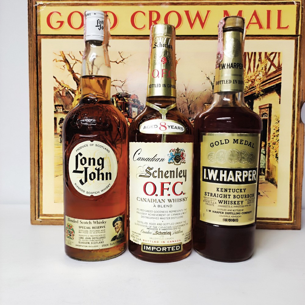 I.w.harper Bourbon, Long John, Schenley, Scotch Whisky