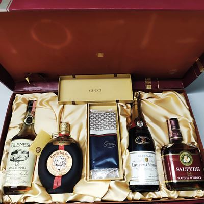 Laurent Perrier Champagne, Vecchia Romagna, Saltyre, Glenesk, Scotch Whisky