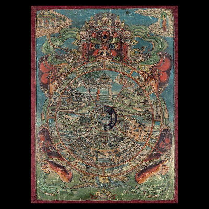 A silk Thangka, Tibet, 1800s  - Auction Fine Chinese Works of Art - Cambi Casa d'Aste