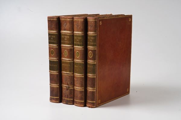 Jean-Jacques Rousseau. Ouvres, Paris Didot le Jeune, Parigi, fine secolo XVIII.