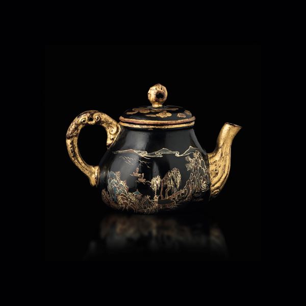 A Yixing gres teapot, China, Qing Dynasty