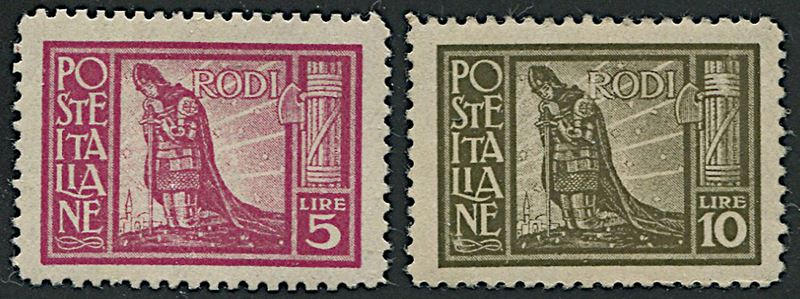 1929, Colonie Italiane, Egeo, "Pittorica" dent. 11  - Asta Storia Postale e Filatelia - Cambi Casa d'Aste