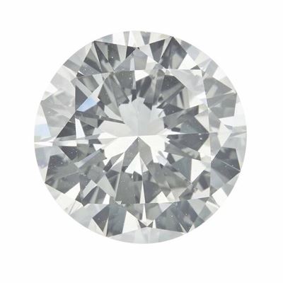Diamante rotondo a brillante, ct 6,91, colore O-P, caratteristiche interne VS1