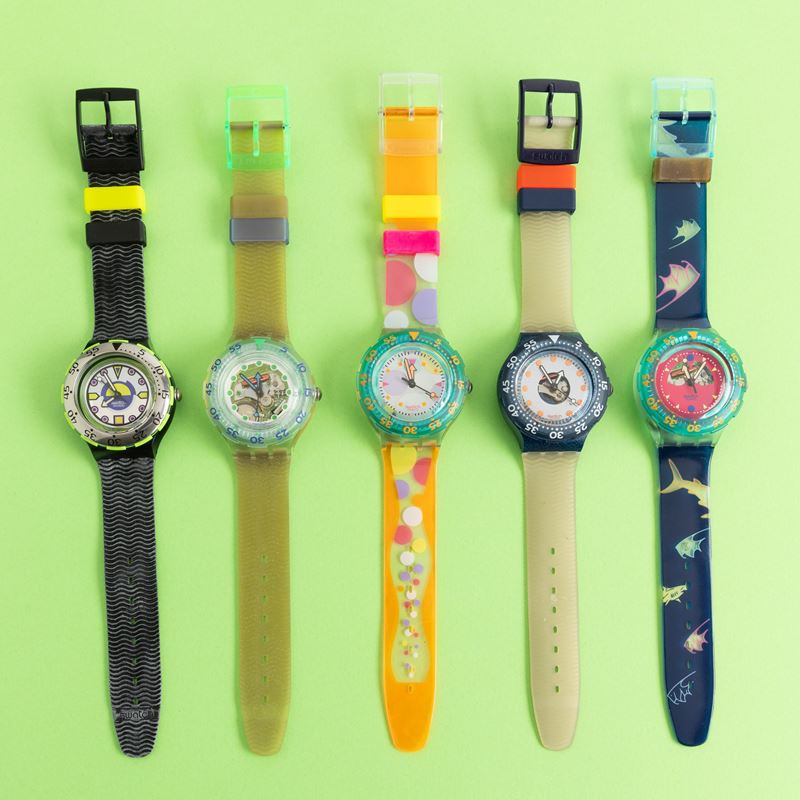 Cinque orologi Swatch Scuba  - Asta I Swatch very much - Cambi Casa d'Aste