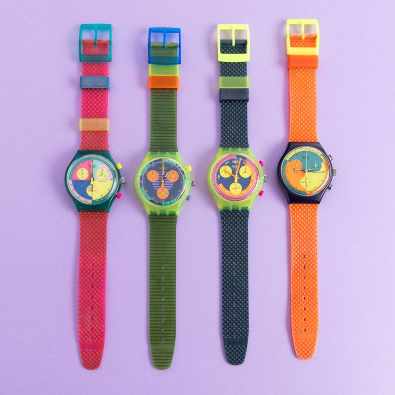 Quattro orologi Swatch Chrono  - Auction I Swatch very much - Cambi Casa d'Aste
