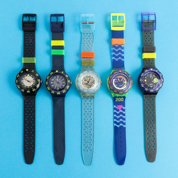 Cinque orologi Swatch Scuba