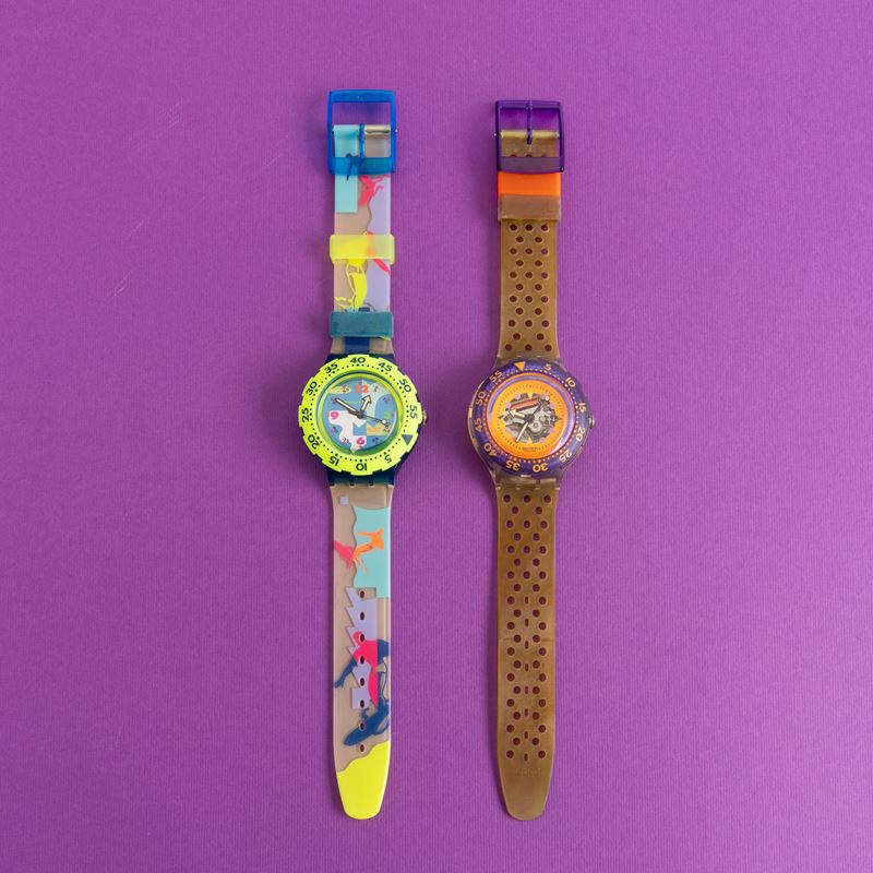 Due orologi Swatch Scuba  - Asta I Swatch very much - Cambi Casa d'Aste