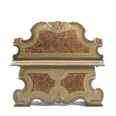 Panca in Legno Laccato. XIX Secolo