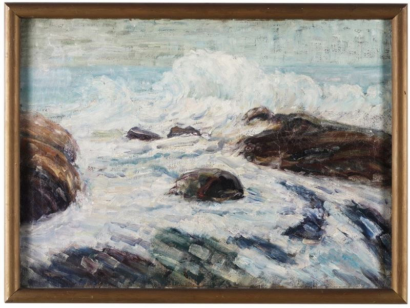 Pittore del XX secolo Marina  - olio su tela - Auction Antique - Cambi Casa d'Aste