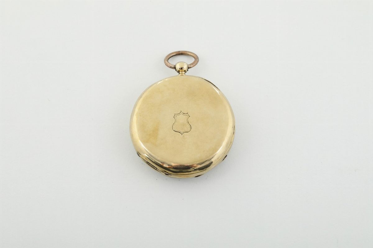 Orologio da Tasca in Oro Giallo 14k Cylindre Huit Rubis