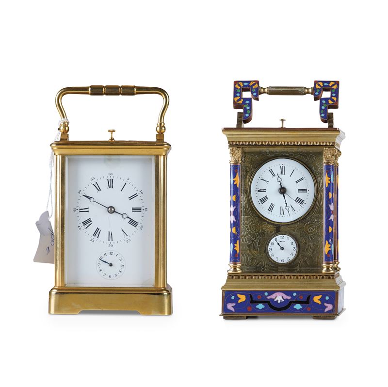 Due cappuccine, una con sveglia e custodia. Provenienza…  - Auction Pendulum and clocks - Cambi Casa d'Aste