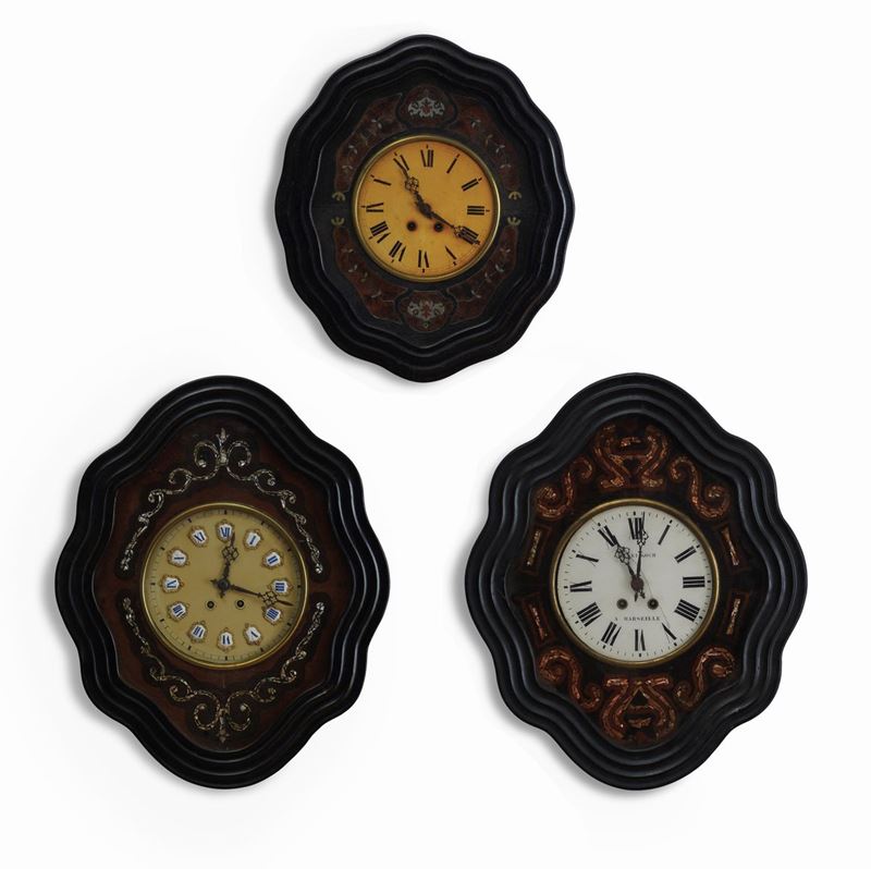 3 orologi "occhio di bue"  - Auction Pendulum and clocks - Cambi Casa d'Aste