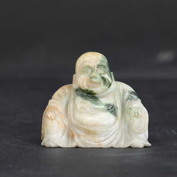 Figura di Budai seduto in giada, Cina, XX secolo