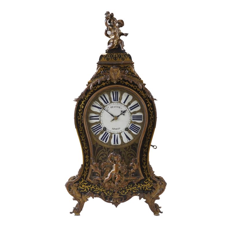 Pendola da tavolo Cartel, C.de Massé a Paris, XIX secolo  - Auction Pendulum and clocks - Cambi Casa d'Aste