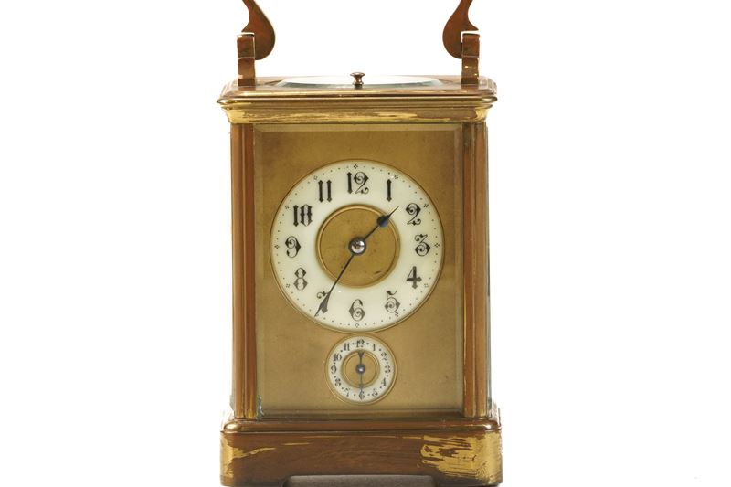 Officielle rettangolare due quadranti cerchiati, XIX secolo  - Asta Pendole e orologi  - Cambi Casa d'Aste