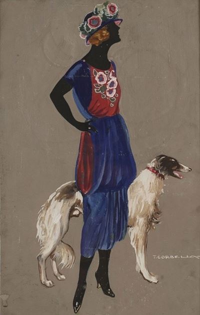 Figura Femminile con Cane