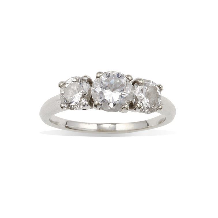 Three brilliant-cut diamond ring  - Auction Jewels - Cambi Casa d'Aste