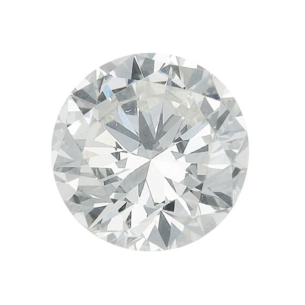 Diamante taglio brillante di ct 1.54, colore L, caratteristiche interne VS2, fluorescenza UV forte