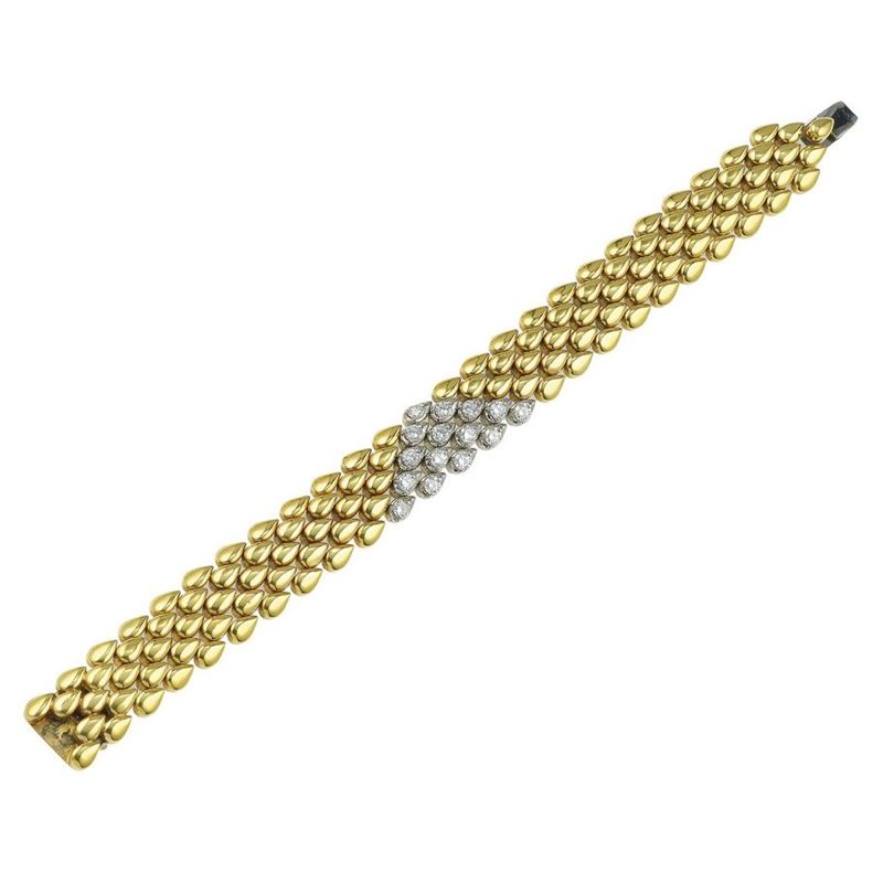 Diamond and gold bracelet  - Auction Vintage Jewellery - Cambi Casa d'Aste