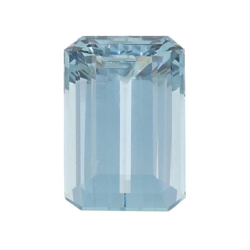 Unmounted aquamarine weighing 23.87 carats  - Auction Vintage Jewellery - Cambi Casa d'Aste