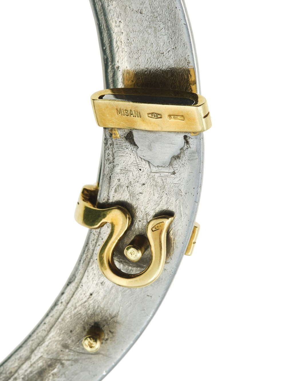 Misani, Girocollo in argento e oro giallo con diamante da ct 0,50 e smalti policromi