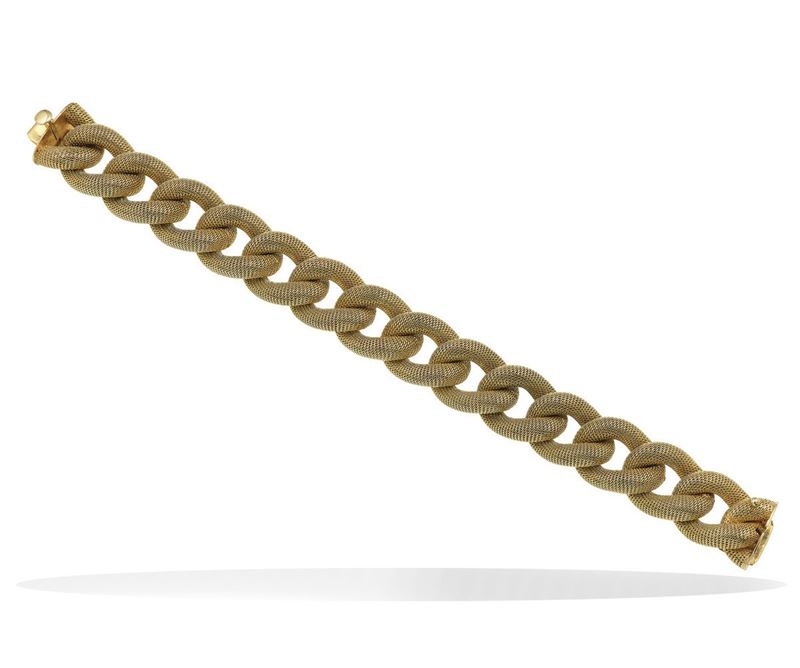 Bracciale a maglia intrecciata  - Asta Vintage Jewellery - Cambi Casa d'Aste