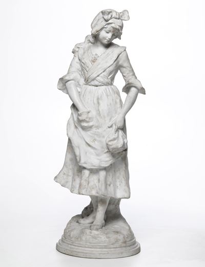 Scultura di Ragazza.francia (?), Fine del XIX Secolo.