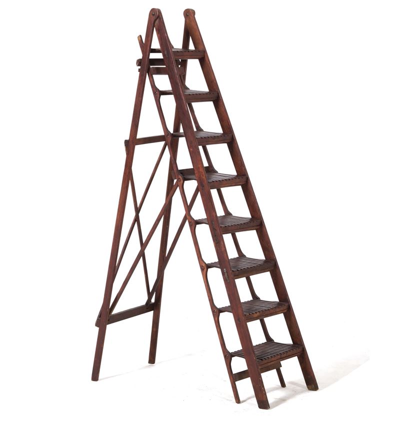 Scala legno. XIX-XX secolo  - Auction Antique - Cambi Casa d'Aste