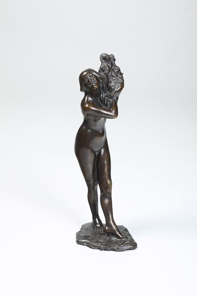 Nudo con Mazzo di Fiori