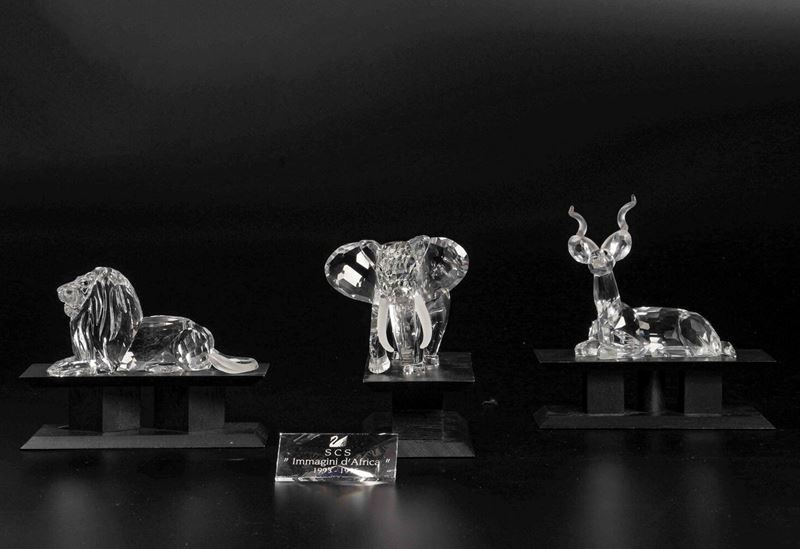 Trilogia Swarovski “immagini d’africa Kudu” edizione annuale 1995  - Asta Swarovski: Crystalized Elegance - Cambi Casa d'Aste