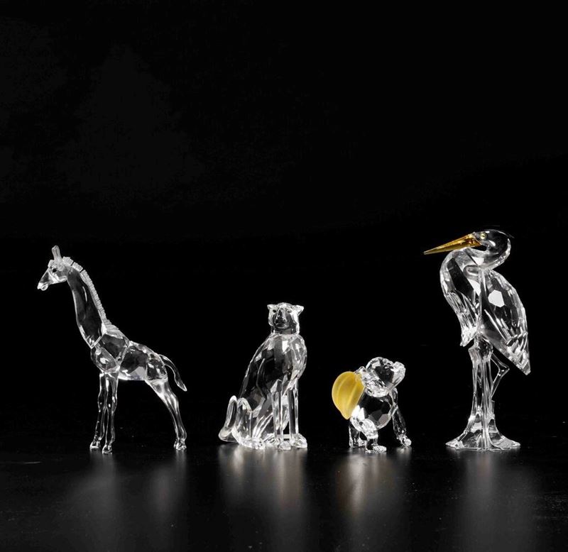 Lotto di animali Swarovski del continente Africano  - Auction Swarovski: Crystalized Elegance - Cambi Casa d'Aste