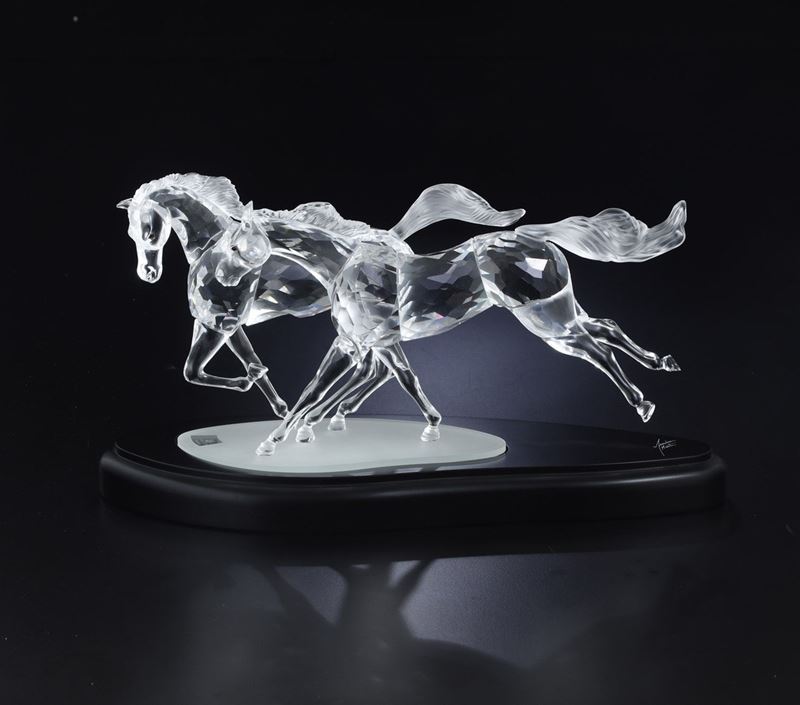 Cavalli selvaggi Swarovski scs edizione limitata 2001  - Asta Swarovski: Crystalized Elegance - Cambi Casa d'Aste