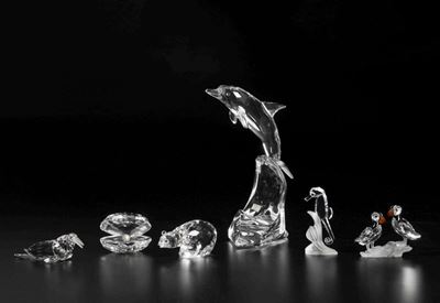 Lotto di Figure Marine ed Antartiche Swarovski
