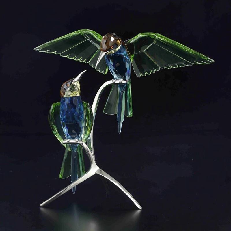 Coppia di Gruccioni Swarovski “Heinz Tabertshofer” di imponenti dimensioni  - Asta Swarovski: Crystalized Elegance - Cambi Casa d'Aste