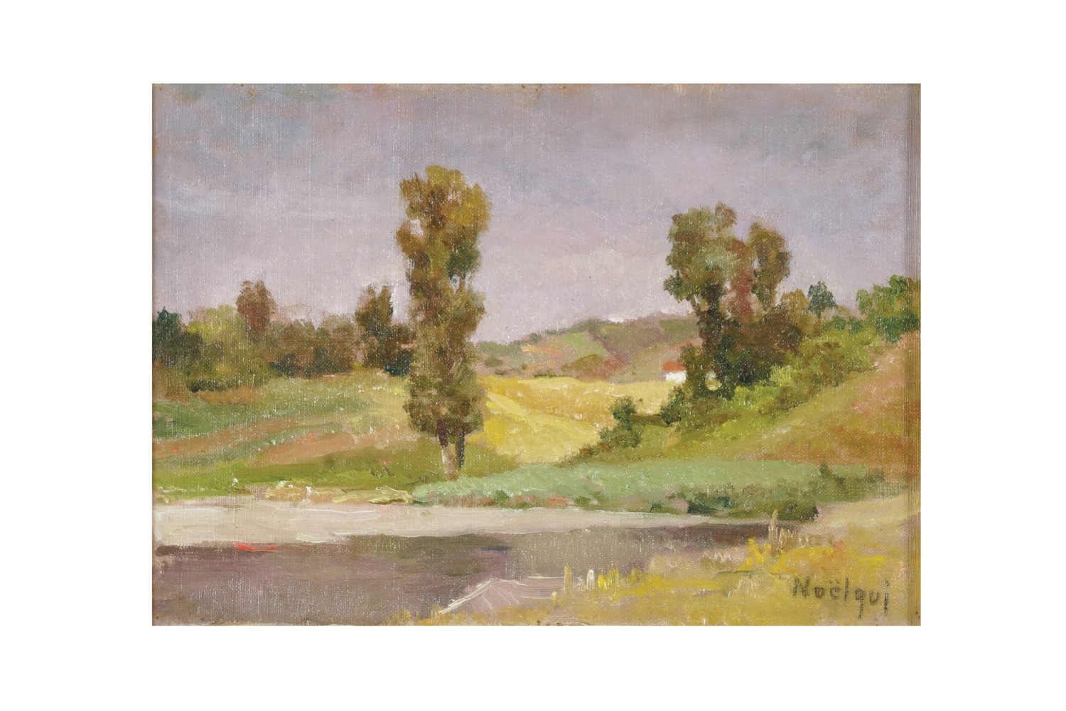 Noel Quintavalle (noelqui) - Paesaggio fluviale, olio su tela